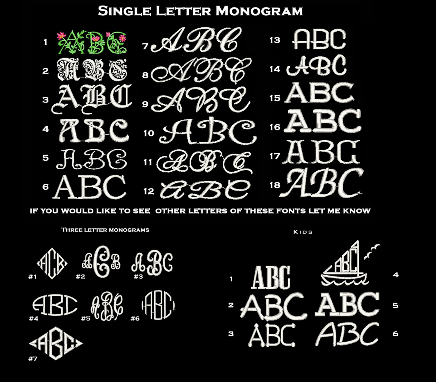 Monogram Font Samples