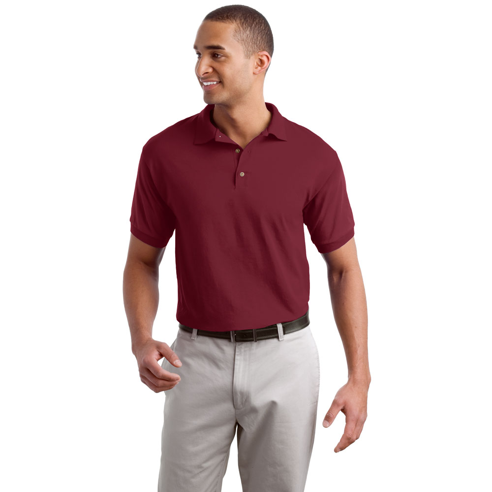 sport wicking polo knit